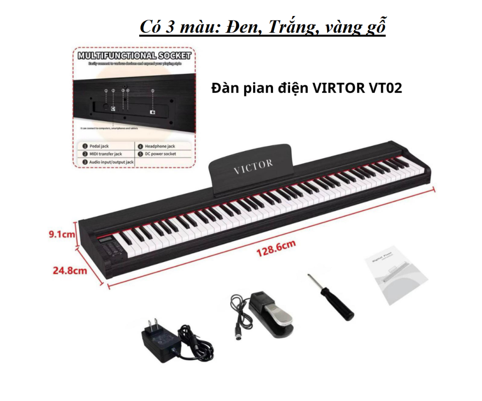 Tổng quan đàn piano điện Victor VT02
