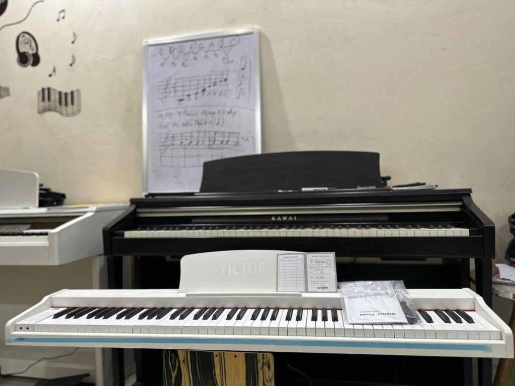 Đàn piano điện Victor VT02 màu đen và trắng