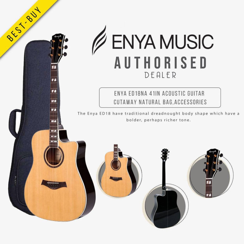 Đàn Guitar Acoustic Enya ED-18 Size 41 inch chính hãng giá tốt