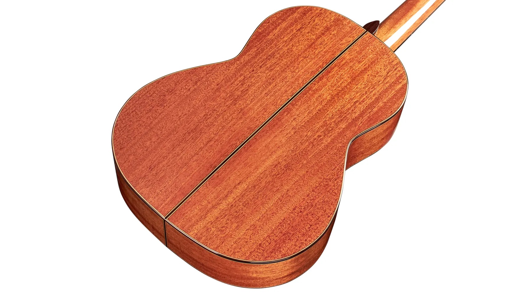 Cordoba C9 Parlor 15 Cận cảnh mặt sau đàn guitar Cordoba C9 Parlor với vân gỗ gụ tinh xảo