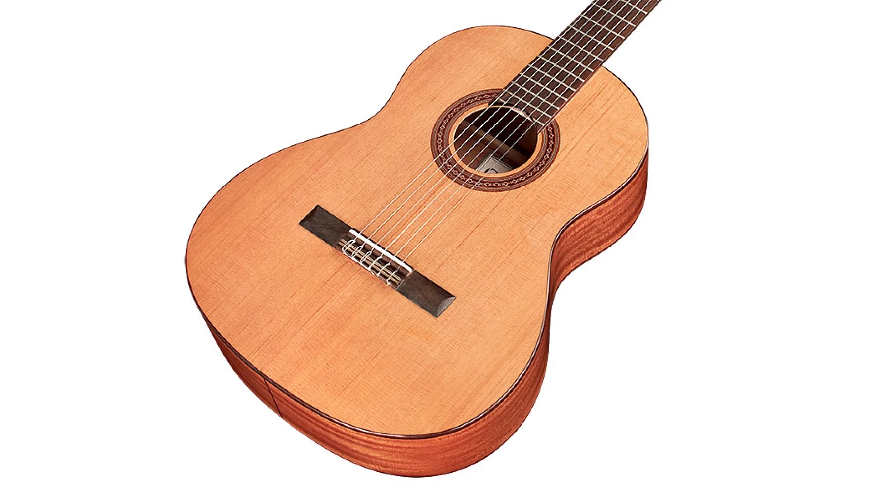 Cordoba Dolce 13 Góc chụp chi tiết mặt top đàn guitar Cordoba Dolce với cấu trúc nhỏ gọn dễ dàng cầm nắm di chuyển