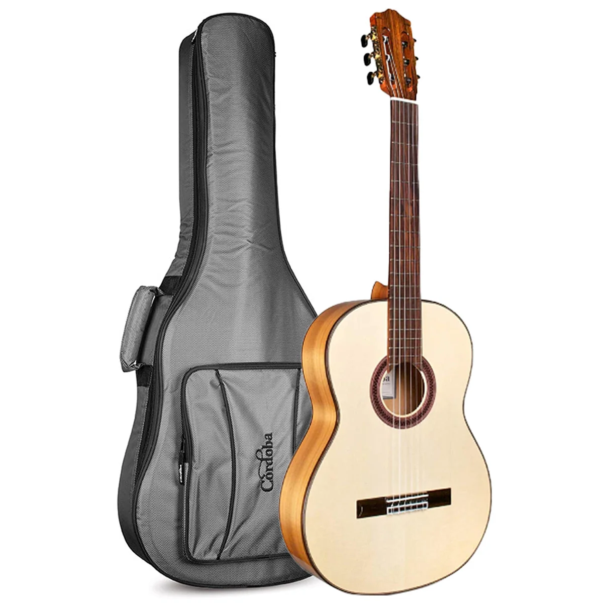 Cordoba F7 Flamenco 12 Góc chụp chi tiết bộ khóa đàn Cordoba F7 Flamenco với cần đàn thiết kế mỏng giúp lướt ngón dễ dàng
