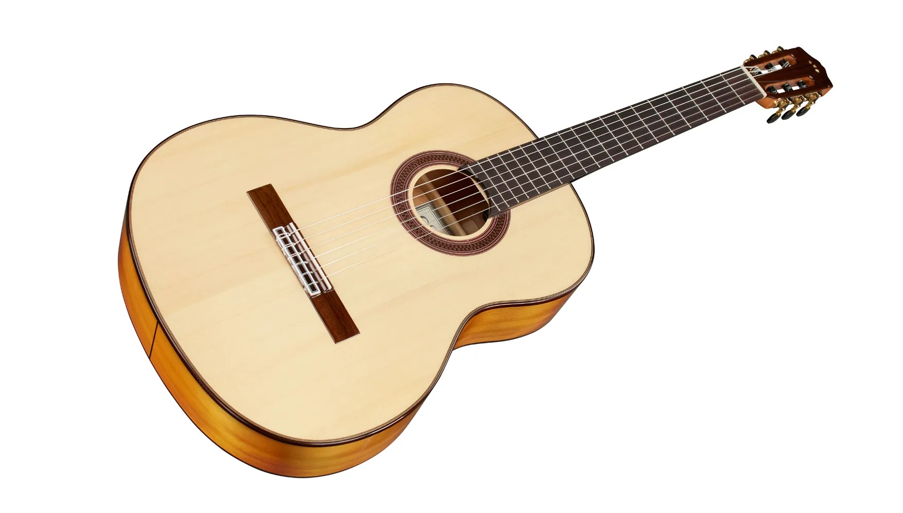 Cordoba F7 Flamenco 10 Cận cảnh bộ khóa đàn mạ vàng cao cấp trên cây đàn guitar Cordoba F7 Flamenco chính hãng
