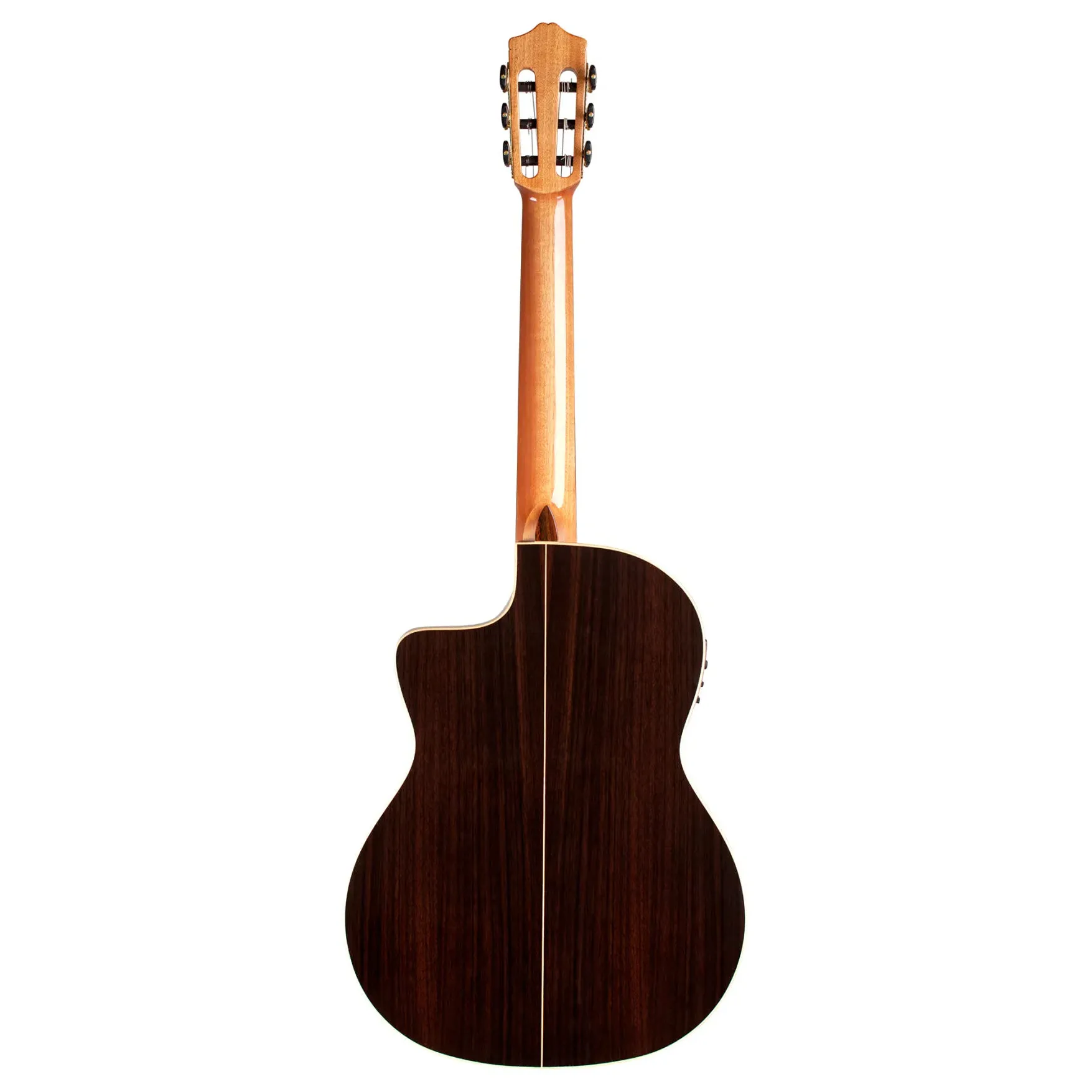 Cordoba GK Studio Negra 11 Góc chụp cận cảnh mặt top gỗ vân sam châu Âu trên đàn guitar Cordoba GK Studio Negra