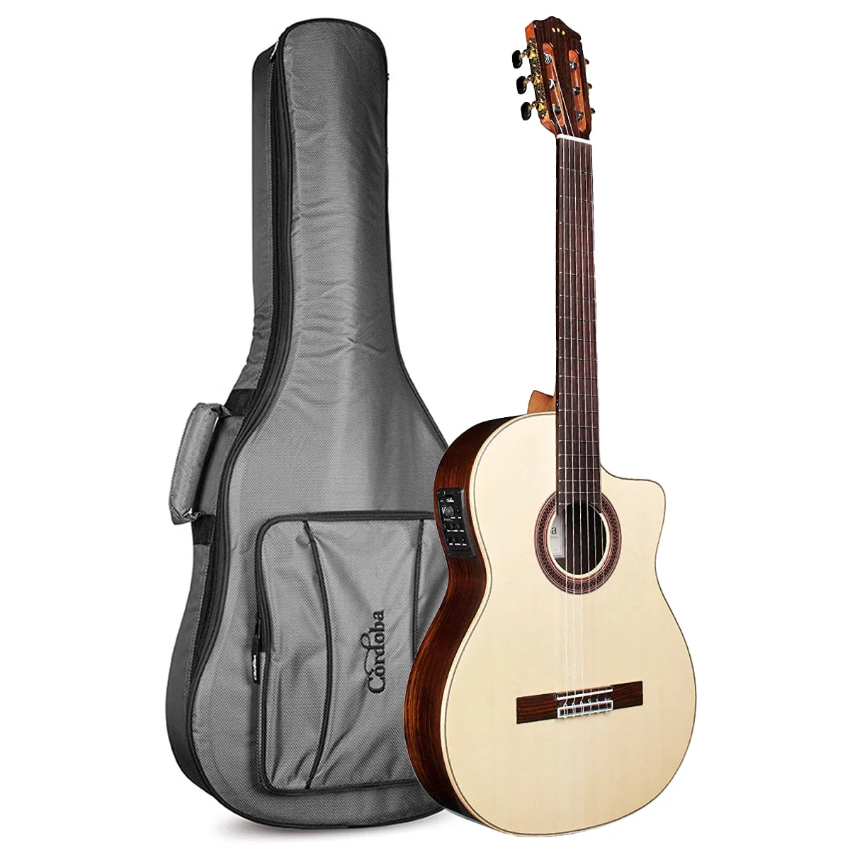Cordoba GK Studio Negra 10 Toàn cảnh đàn guitar Cordoba GK Studio Negra với thiết kế dáng khuyết hiện đại giúp dễ dàng chơi phím cao