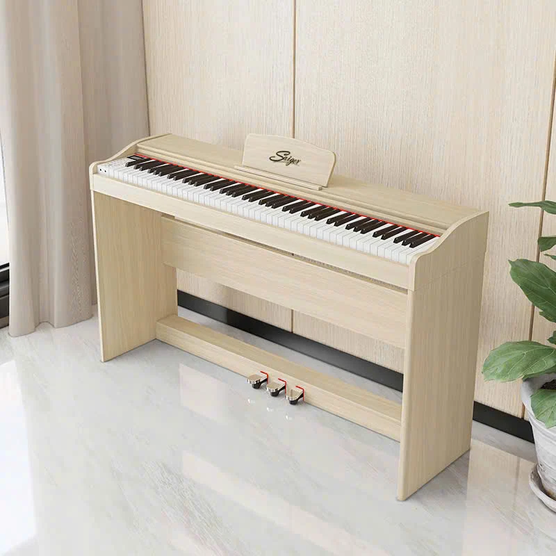 Saiger SDP 3618 12 Toàn cảnh đàn piano điện Saiger SDP 3618 màu nâu nhạt với hệ thống âm thanh kỹ thuật số sống động