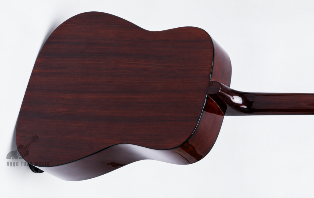 Cận cảnh mặt sau  cần đàn đàn guitar acoustic Ba Đờn VE-70-D