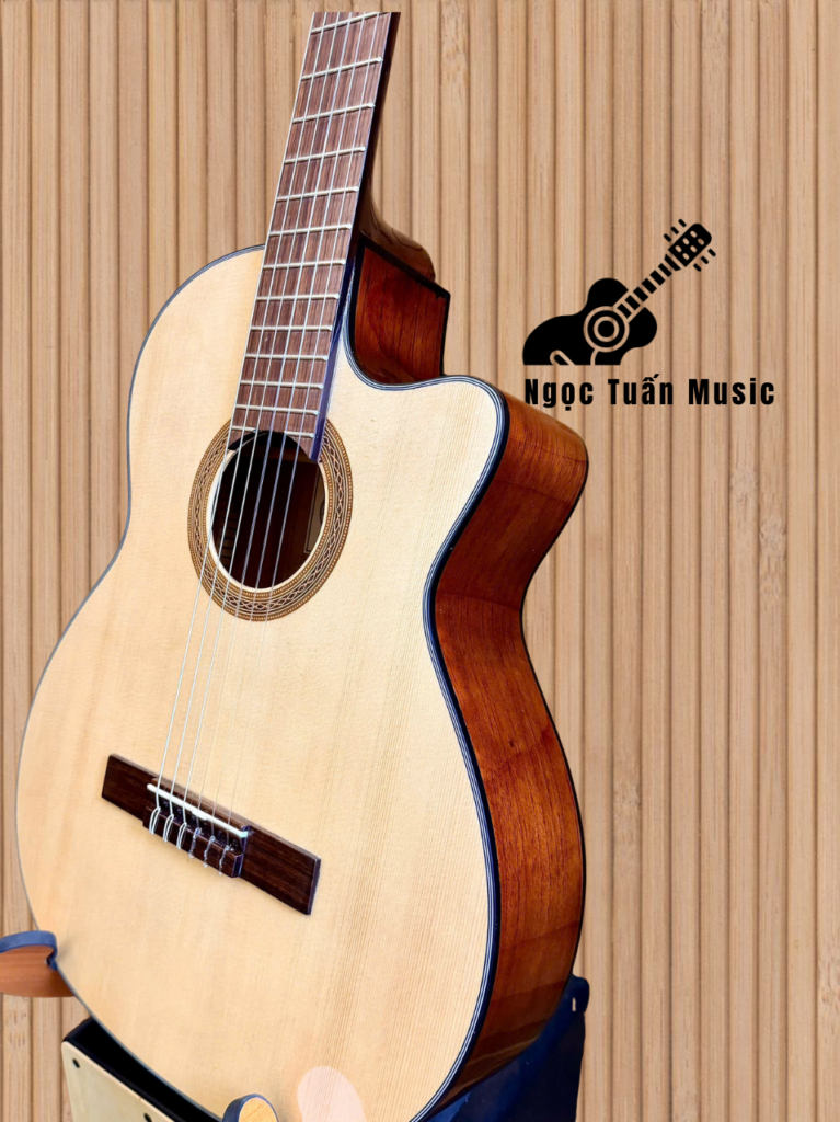 Guitar Classic Ba Đờn C-120-J (C120-J) 13 Dây đàn nylon Alice A206 êm tay trên Guitar Classic Ba Đờn C-120-J