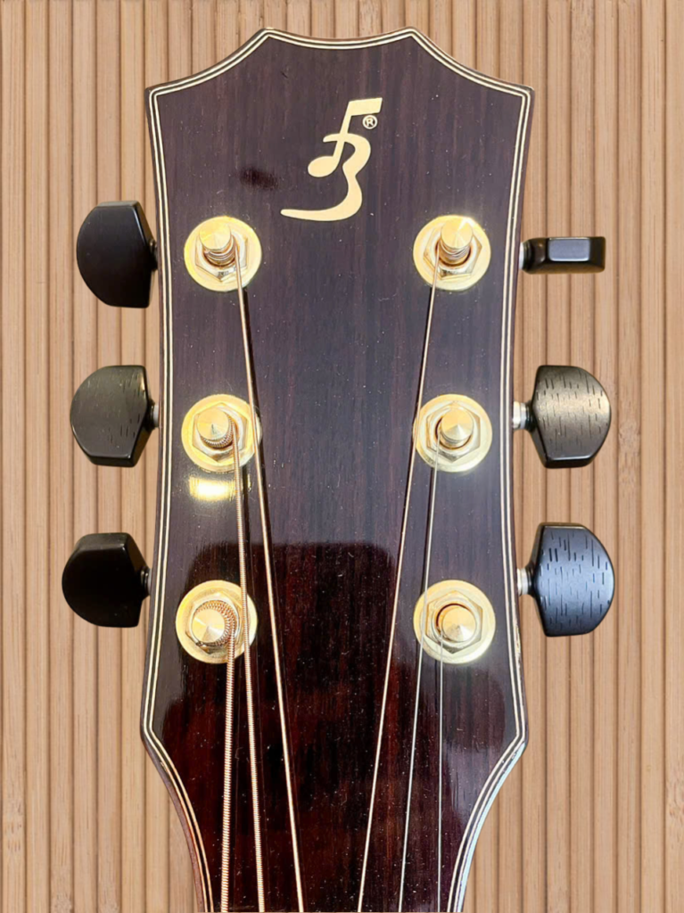 Guitar Acoustic Ba Đờn T600 cận cảnh mặt trước khóa đàn
