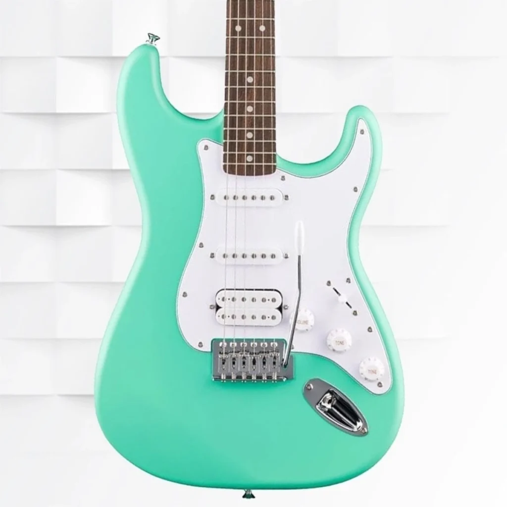Đàn guitar điện Squier Debut Stratocaster HSS Laurel Sea Foam Green 19 Squier Debut™ Stratocaster® HSS, Laurel Fingerboard, Sea Foam Green cận cảnh