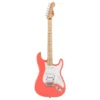 Đàn guitar điện Squier Sonic Stratocaster HSS Tahitian Coral 11 Guitar điện Squier Sonic Stratocaster HSS Maple màu Tahitian Coral toàn thân mặt sau